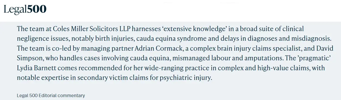 Legal 500 CN write up